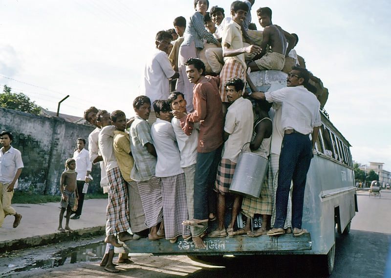 1975 Bangladesh. Urban bus transport