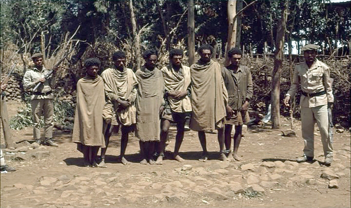 1972 Ethiopia. Captured bandits