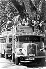 1971 India. Bangladeshi refugees leave Salt Lake Camp