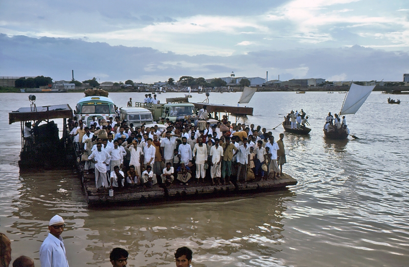 1975 Bangladesh. SEP vehicle on ferry