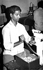 early 1970s Bangladesh. Capping vials